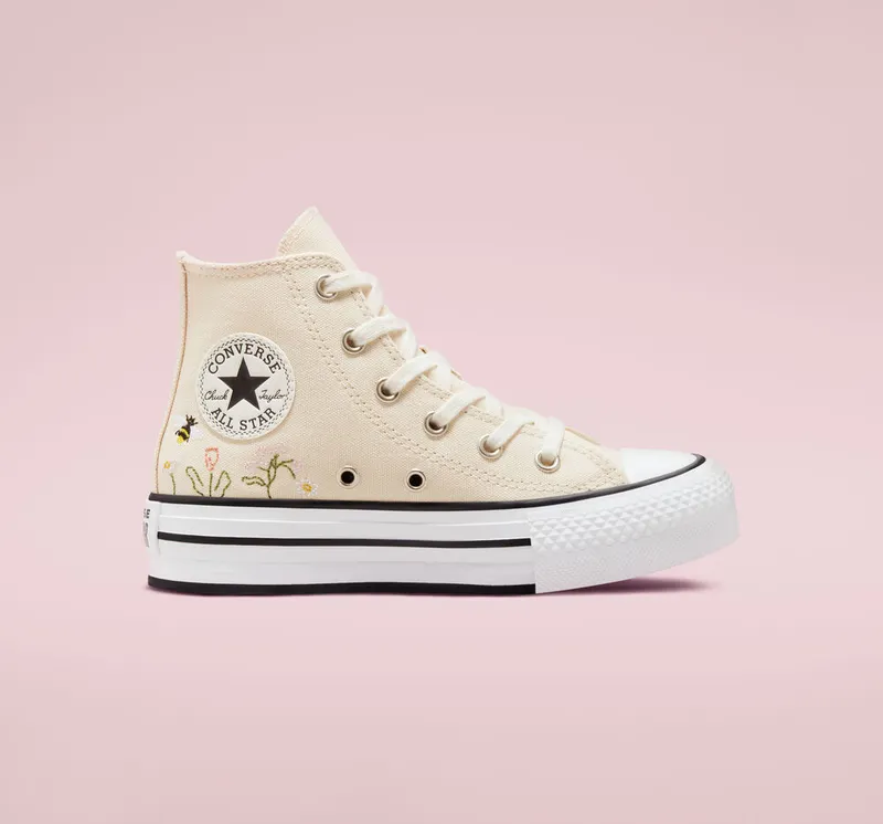 Converse Chuck Taylor All Star Lift Platform Floral Embroidery (A01615C)