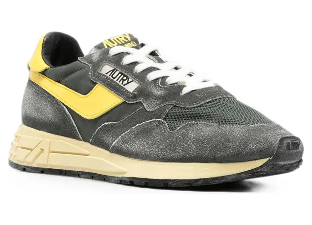 Autry Reelwind Panelled Suede “Grey/Yellow” (WWLM GQ06) (3)