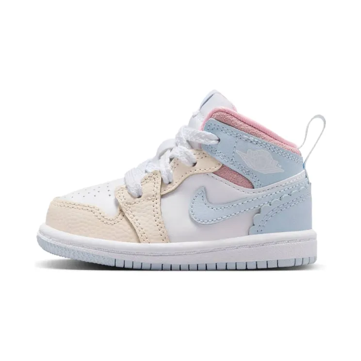 Jordan 1 Mid SE TD Love Is In The Air “Half Blue / Pale Ivory / White” (IB7055-403)