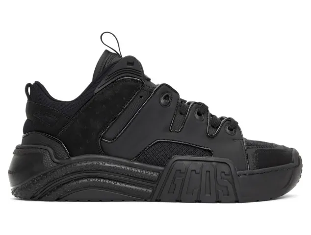 GCDS Black Slim Skate Sneakers (FW21M010100)