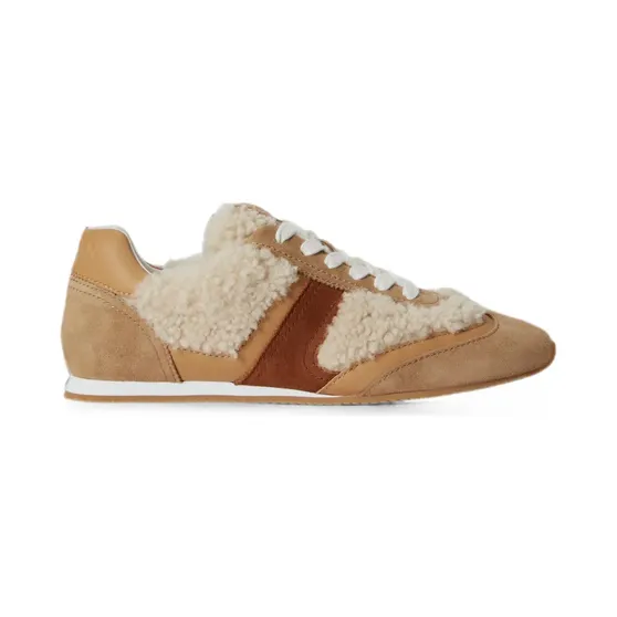 Lauren Ralph Lauren Sneakers met lammy afwerking – Beige (802P18444)