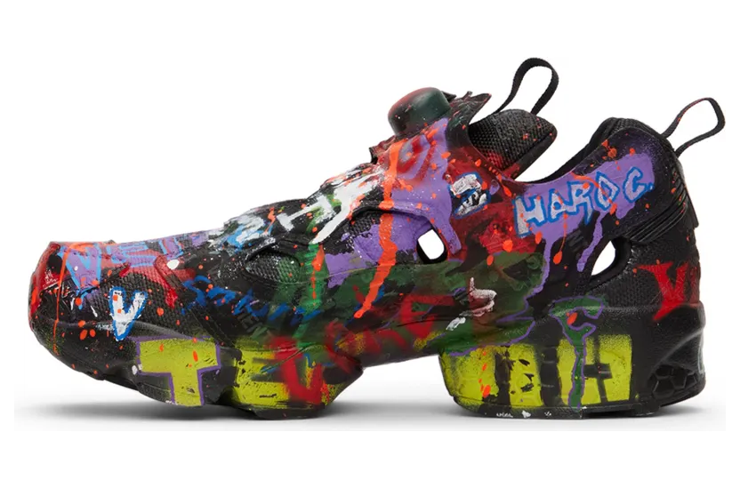 VETEMENTS Black Reebok Edition STAR WARS Graffiti Instapump Fury Sneakers (UE52SN200B) (3)
