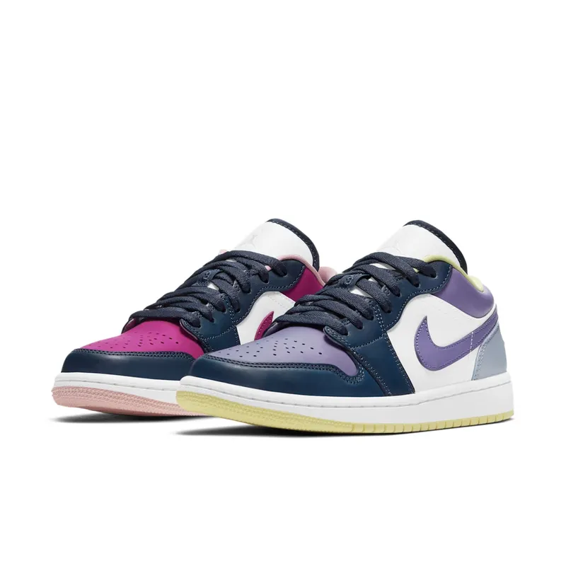 Jordan 1 Low Purple Magenta (W) Purple/White-Navy (DJ4342-400)
