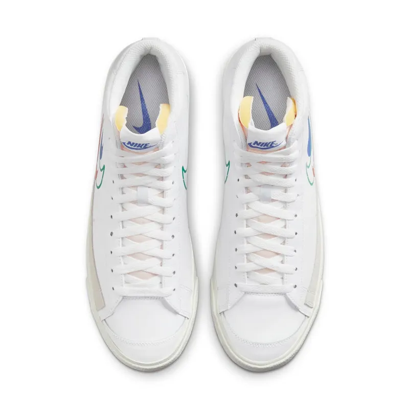 Nike Blazer Mid 77 Multi Swoosh White Game Royal (2021) (DN7996-101)