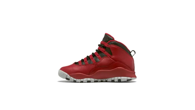 Jordan 10 Retro Bulls Over Broadway (GS) Gym Red/Black/Wolf Grey (705179-601)
