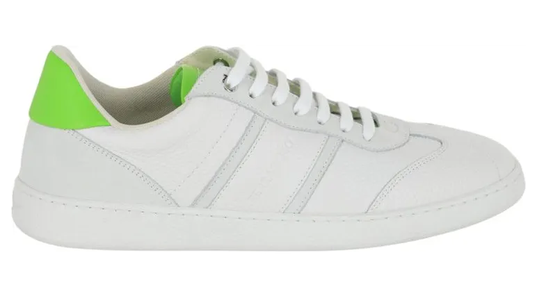 Ferragamo Achille 1 Leather Low-Top Sneakers Green (021572-762262-M)