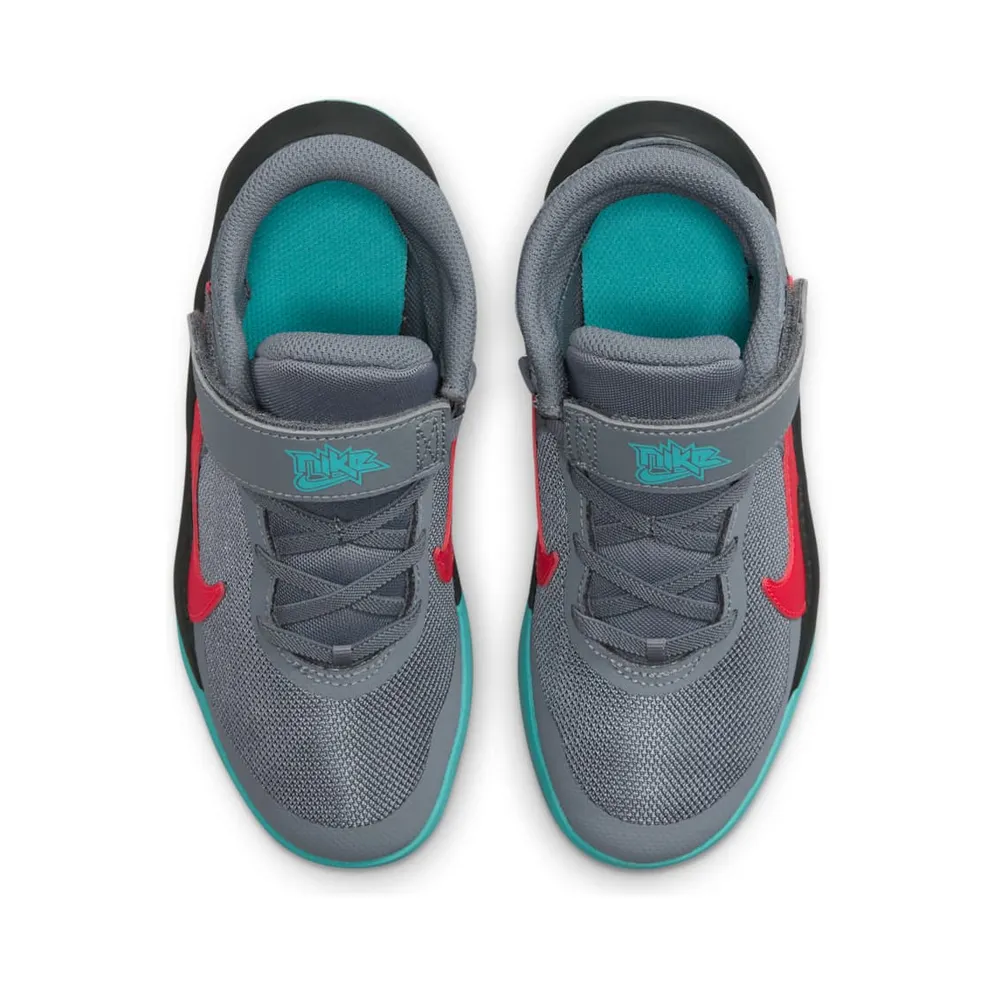 Nike Team Hustle D 10 Flyease Grey Teal Siren Red (DD7302-008)