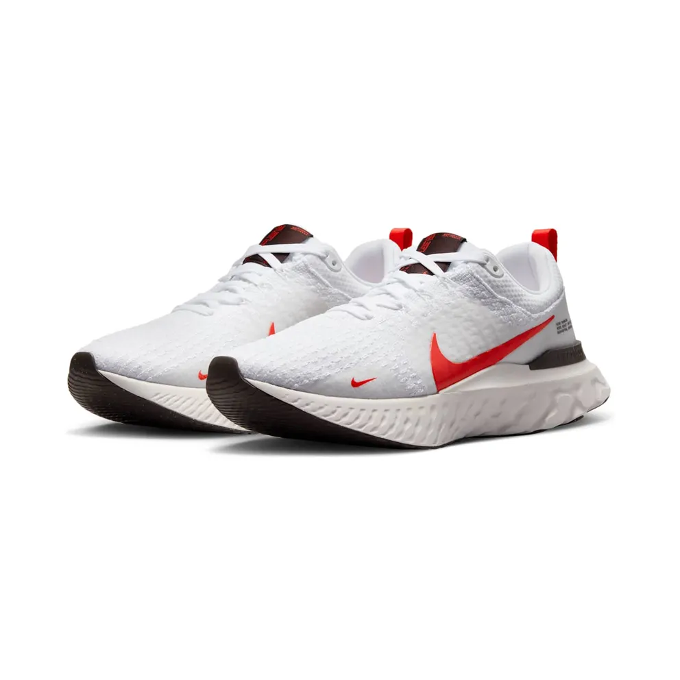 Nike React Infinity Run Flyknit 3 White Light Crimson (DZ3014-100)