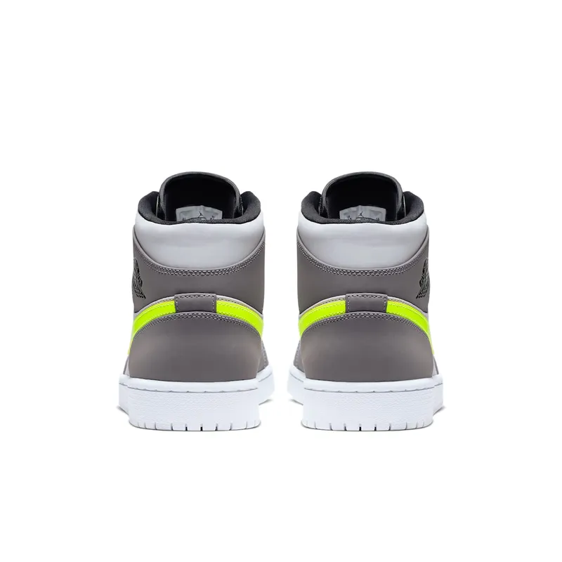 Jordan 1 Mid Gunsmoke Volt Gunsmoke/Volt-Neutral Grey-White-Black (554724-072)