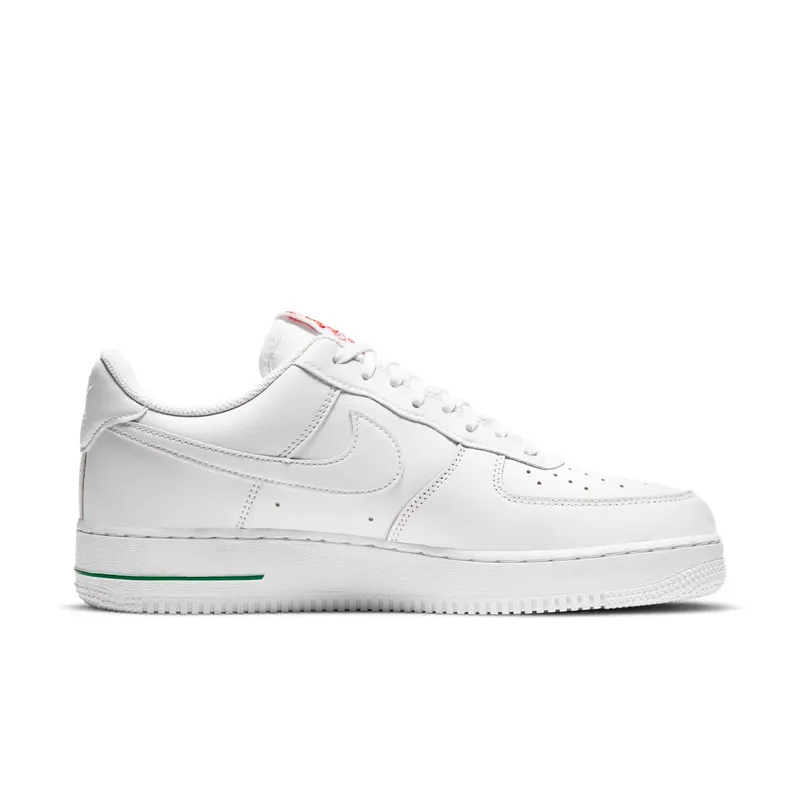 Nike Air Force 1 Low Rose White White/White/University Red-Pine Green (CU6312-100)