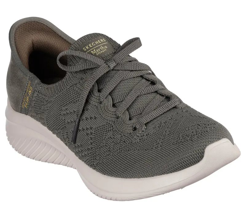 Skechers Slip-ins Martha Stewart: Ultra Flex 3.0 – Back On Track Sneaker Olijf