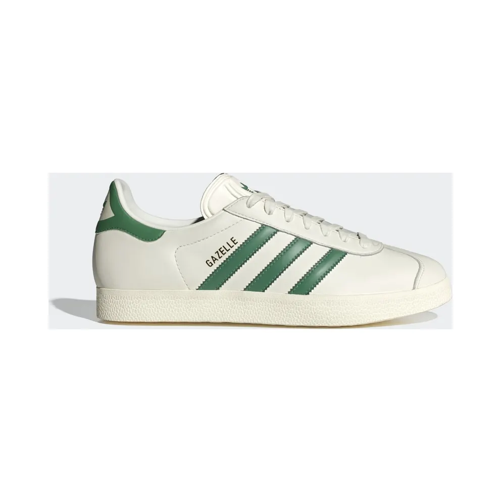 adidas Gazelle Shoes Off White / Preloved Green / Collegiate Green (IG1635)