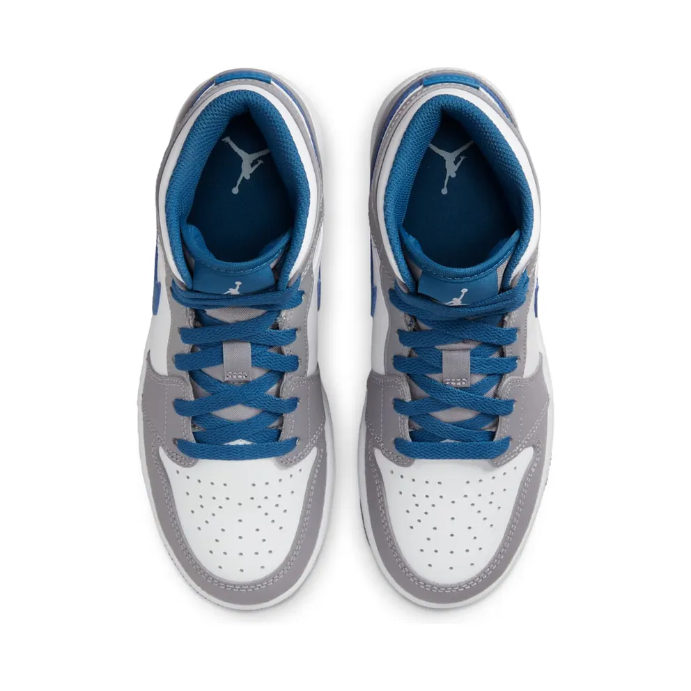 Air Jordan 1 Mid GS “Cement / True Blue” (DQ8423-014)