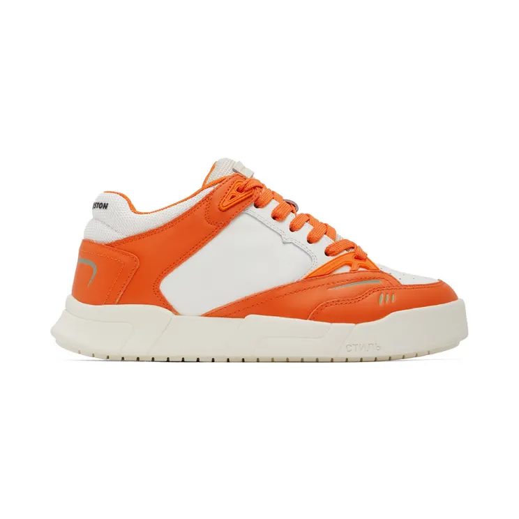Heron Preston Orange & White Low Key Sneakers (HMIA025S22LEA0012001)