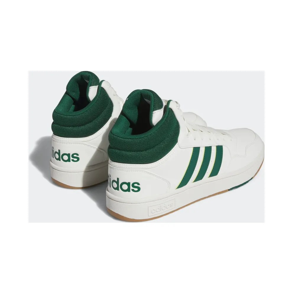 adidas Hoops 3.0 Mid Lifestyle Basketball Classic Vintage Core White / Collegiate Green / Gum (IG5570)
