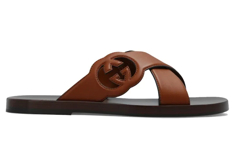 Gucci Interlocking G Slide Sandal Brown (738471 US000 2535)