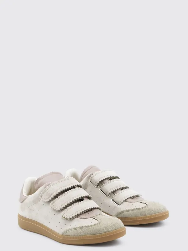 Isabel Marant Beth Suede Calfskin Low-Top Sneakers with Rear Logo Grey (23PBK0013FAA1E22S50TA)