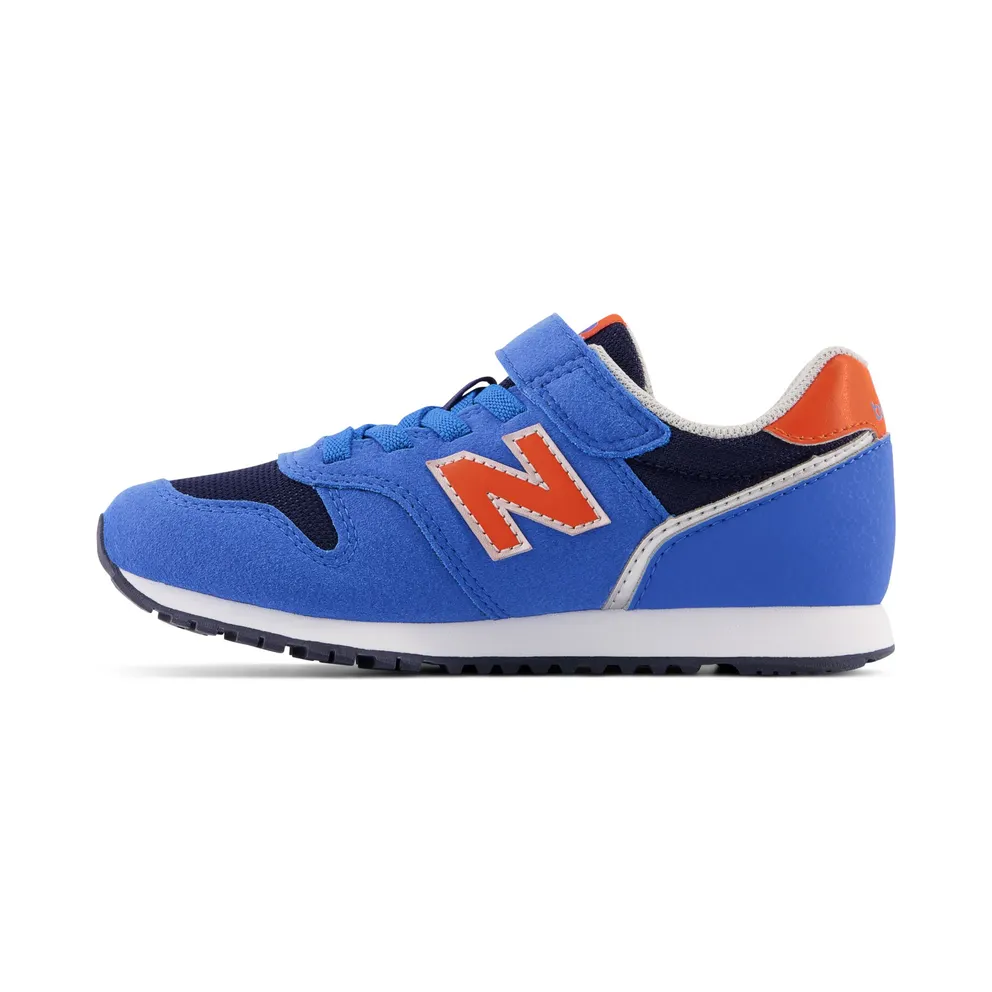 New Balance 373 Bungee Lace with Top Strap Serene Blue / Poppy (YV373V2-40085)