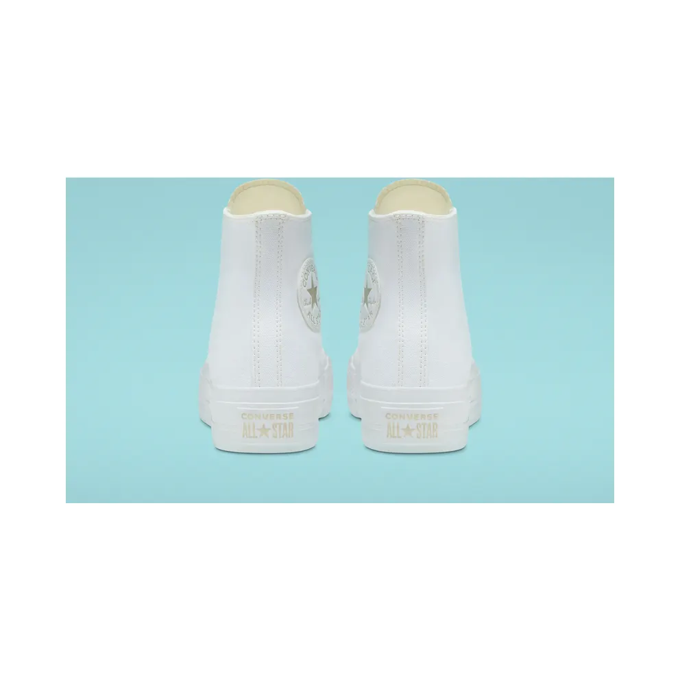 Converse Elevated Gold Platform Chuck Taylor All Star White/White/Gold