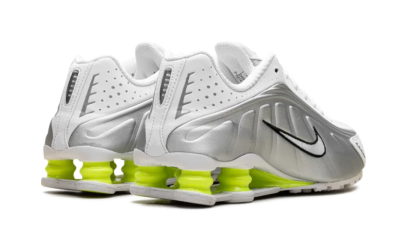 Nike Shox R4 “White Metallic Silver Volt” (AR3565-102)