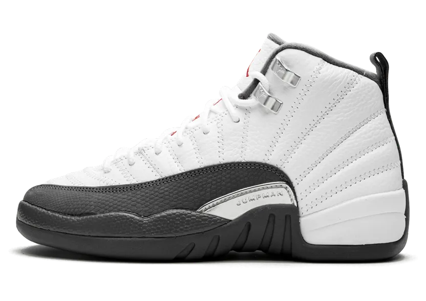 Air Jordan 12 Retro GS White Dark Grey (153265-160)