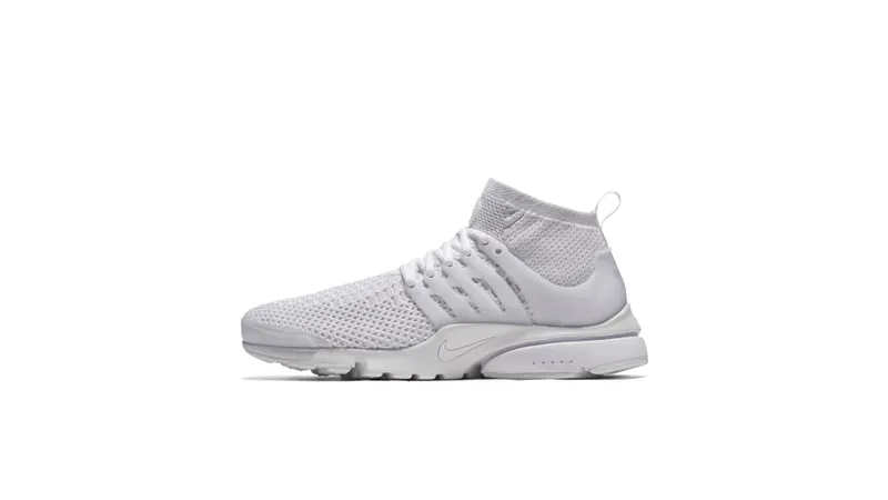 Nike Air Presto Flyknit Ultra Triple White White/White-Total Crimson-White (835570-100)