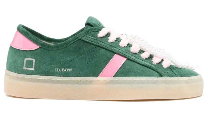 D.A.T.E. Tender Sneakers mit Schleife – Grün (W441TEBWGR)