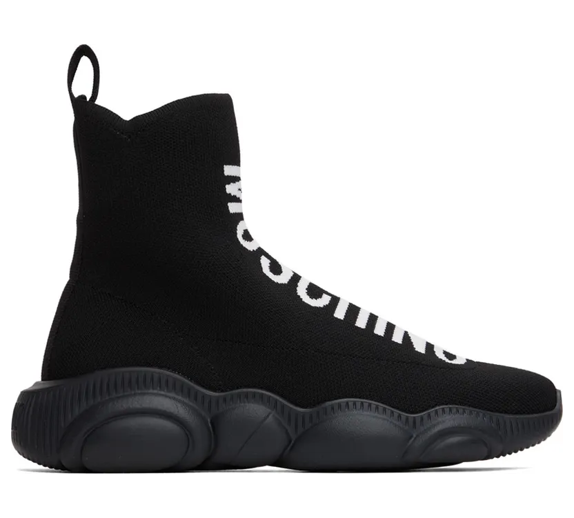Moschino Black Teddy Sock (MA15093G0FMT000A)