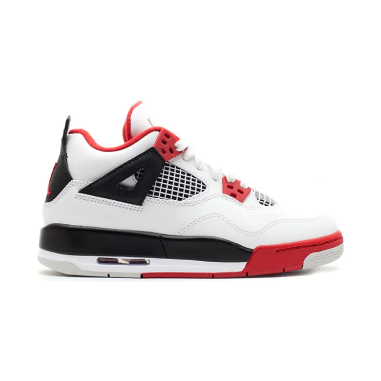 Air Jordan 4 Retro GS Fire “White / Black / Varsity Red” (408452-110)