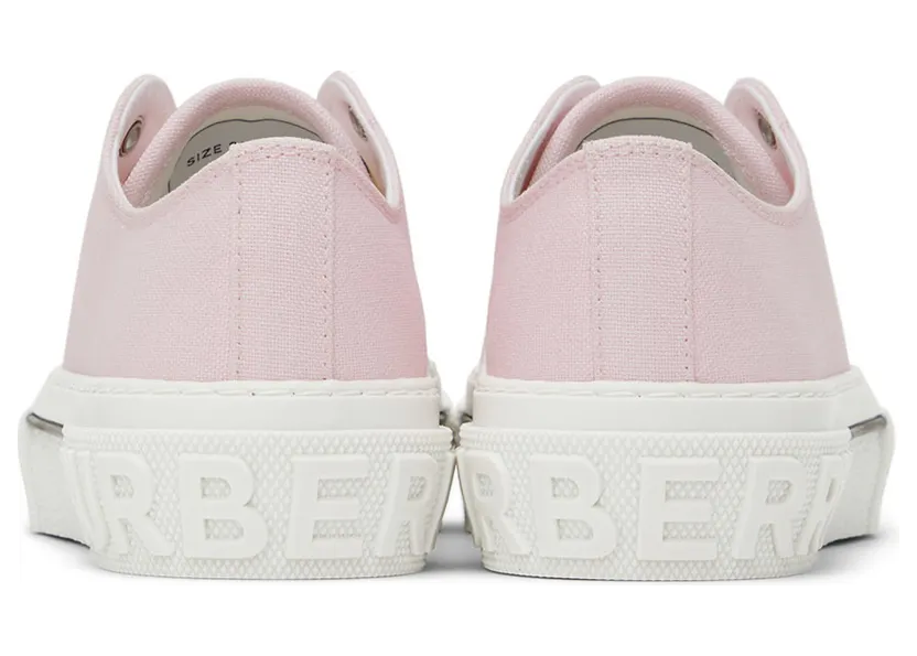 Burberry Pink Organic Cotton Low-Top Sneakers (8050685) (2)
