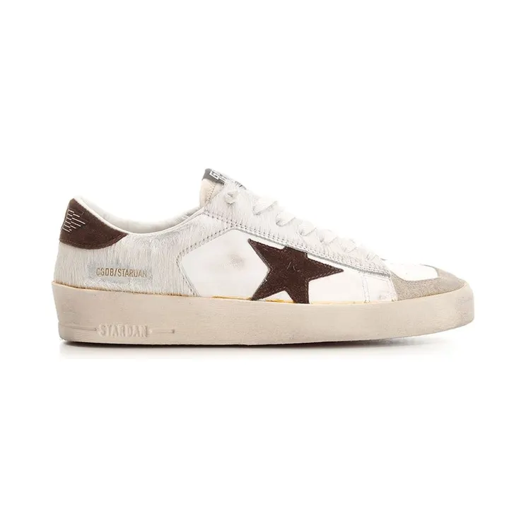 Golden Goose Stardan Pony Hair White Brown (GMF00128.F004007.81999)