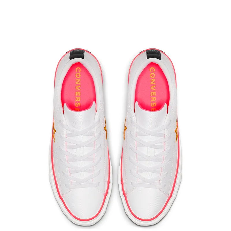 Converse One Star Platform Carnival Colourblock (W) White/Racer Pink-Orange Rind (564389C)