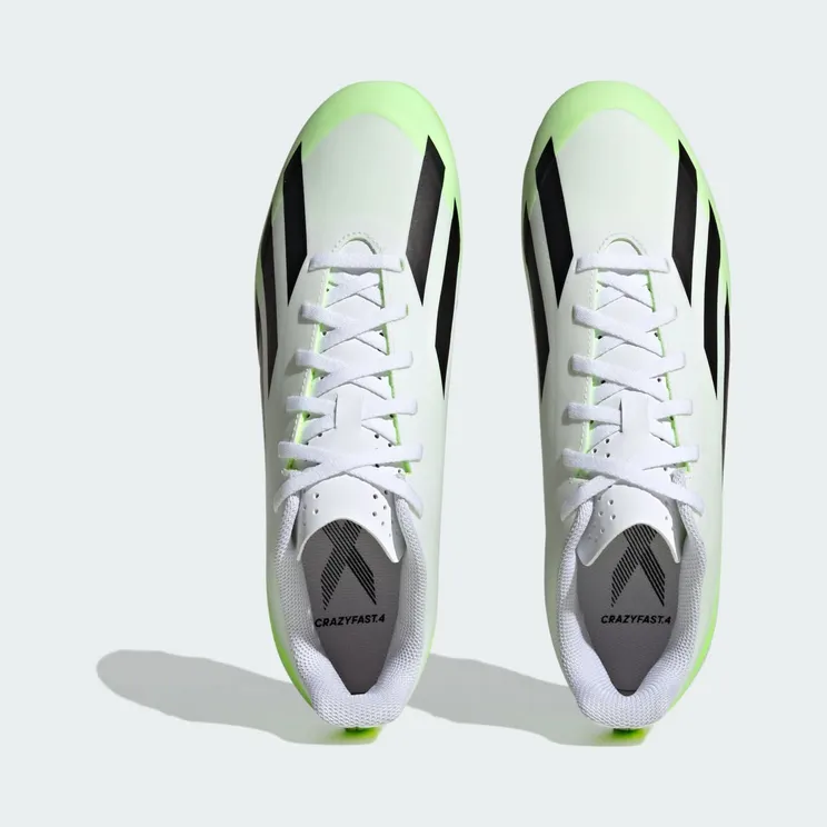 adidas X Crazyfast.4 FG Cloud White Core Black Lucid Lemon (HQ4535)