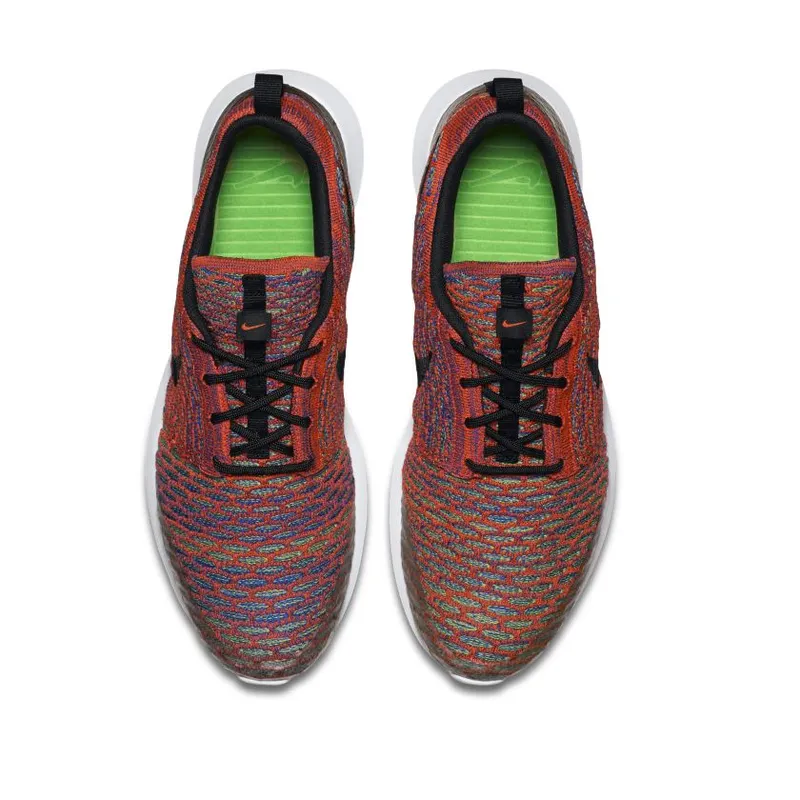 Nike Roshe NM Flyknit Bright Crimson Multi-Color Bright Crimson/Black-Green Streak-Game Royal (816531-600)