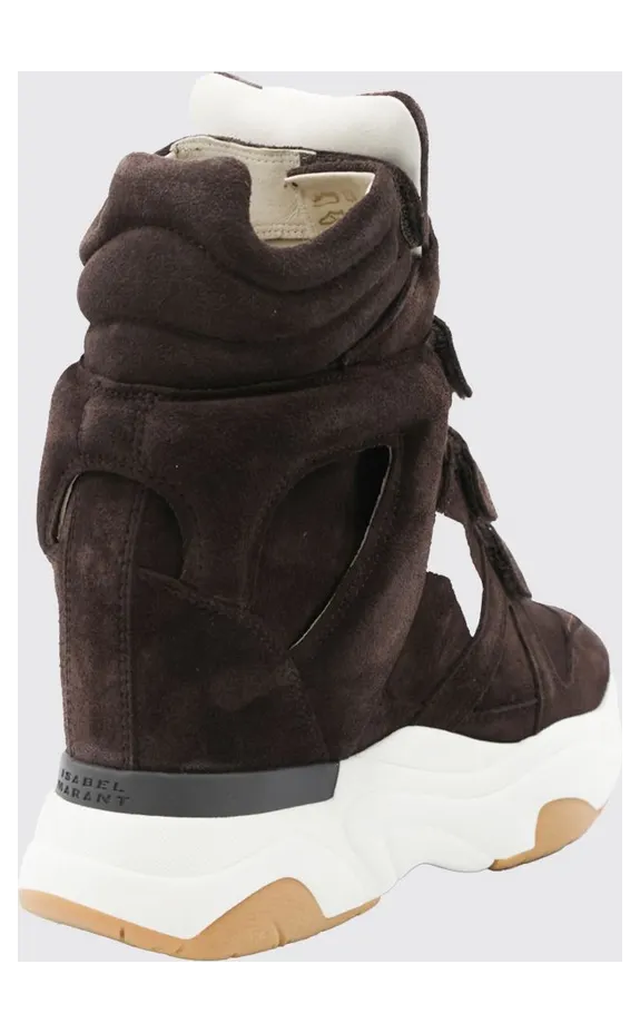 Isabel Marant Balskee Suede High-Top Wedge Trainers Brown (BK0009FAB4E10SCLMW) (2)