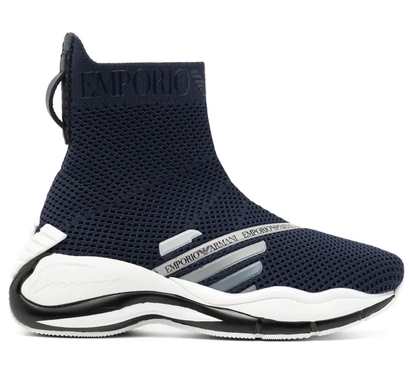 Emporio Armani Slip-On-Sneakers mit breiter Sohle – Blau (X3Z061XD368)
