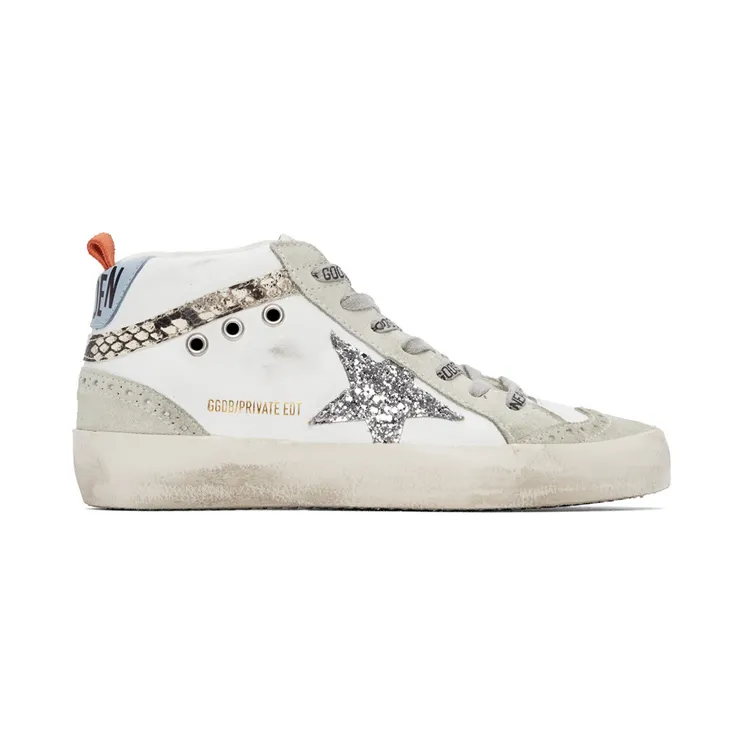 Golden Goose SSENSE Exclusive White & Grey Mid Star Classic Sneakers (GWF00122.F003015.81689)