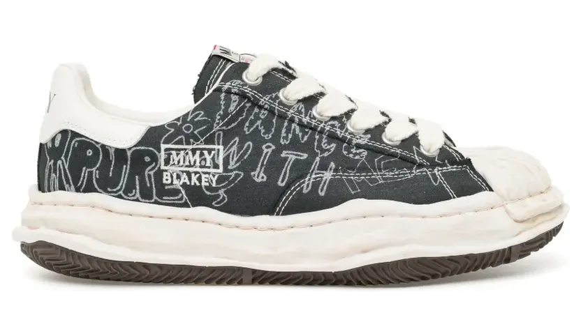 Maison MIHARA YASUHIRO Blakey sneakers met graffiti-print – Blauw (MHRSN0BLACKMQBKX440)