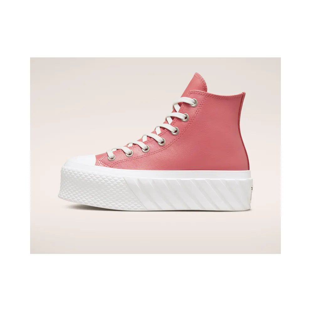 Converse Chuck Taylor All Star Lift 2X Platform Iridescent Leather Madder Pink/Vintage White (A03715C)