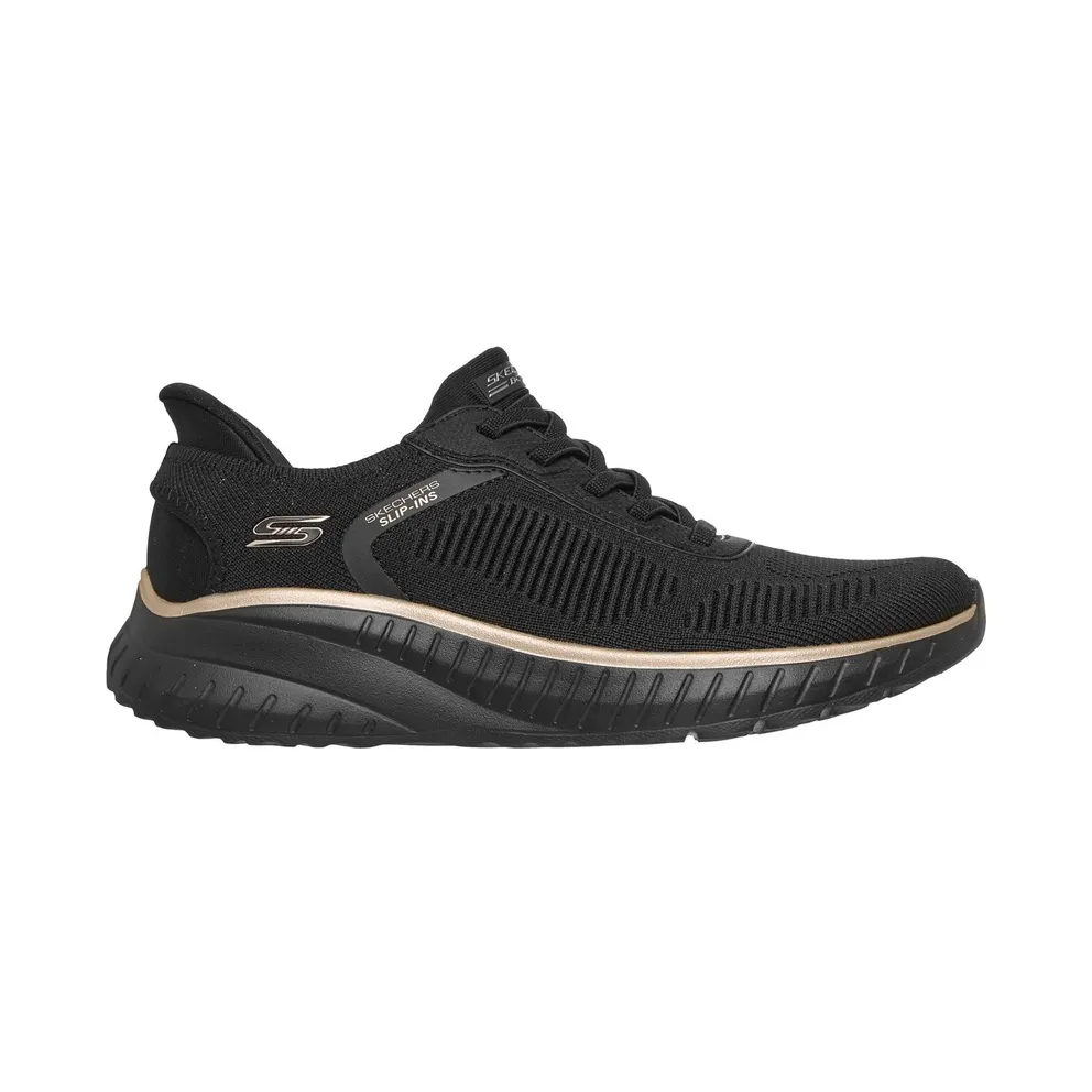 Skechers Slip-ins: BOBS Sport Squad Chaos Sneaker Schwarz/Roos Goud