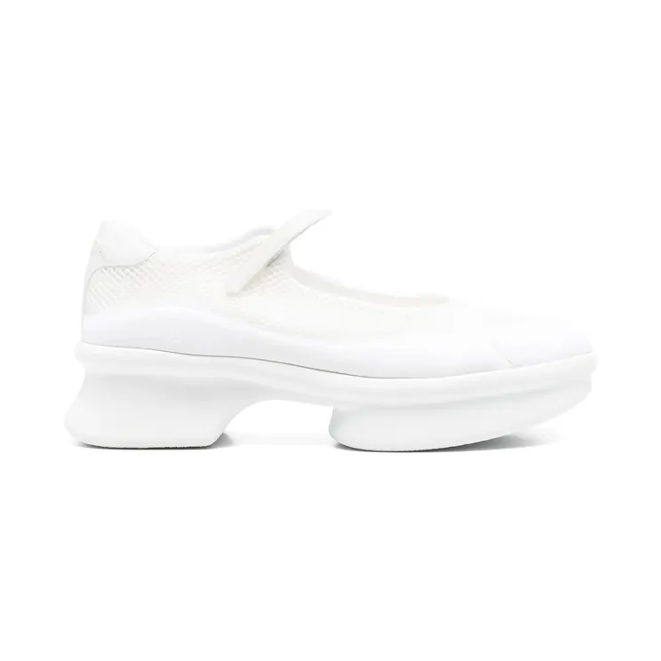 Prada Logo-detail Round-toe “White” (1F111O F 050 YZU F0009)