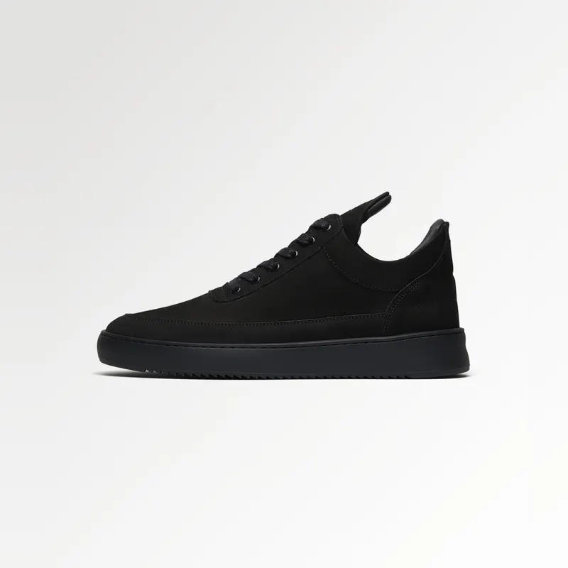 Filling Pieces Low Top Ripple Nubuck All Black