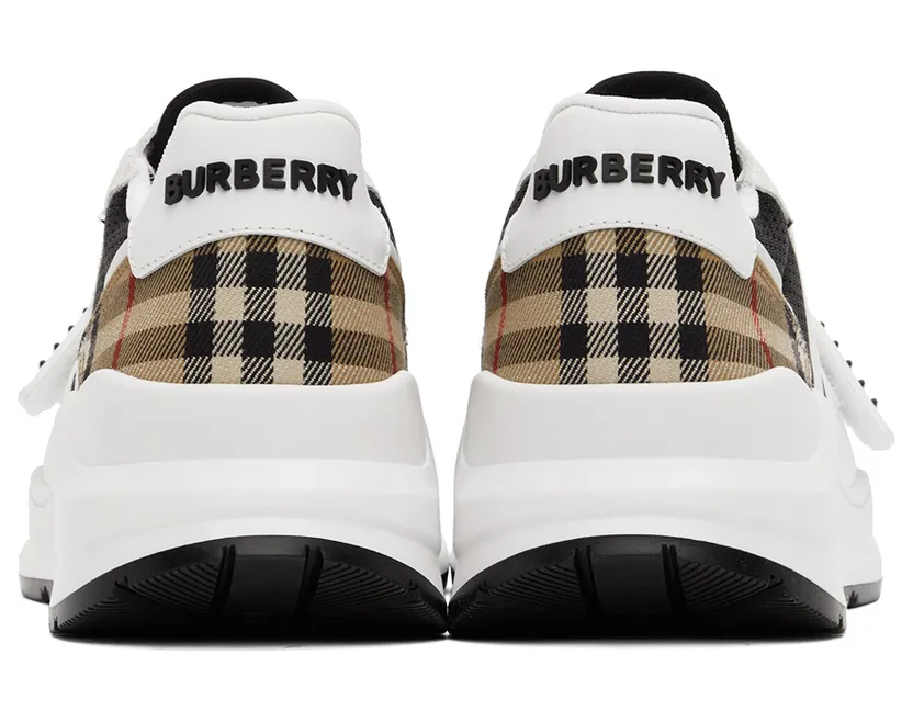 Burberry White Vintage Check Low-Top Sneakers (8051839) (2)