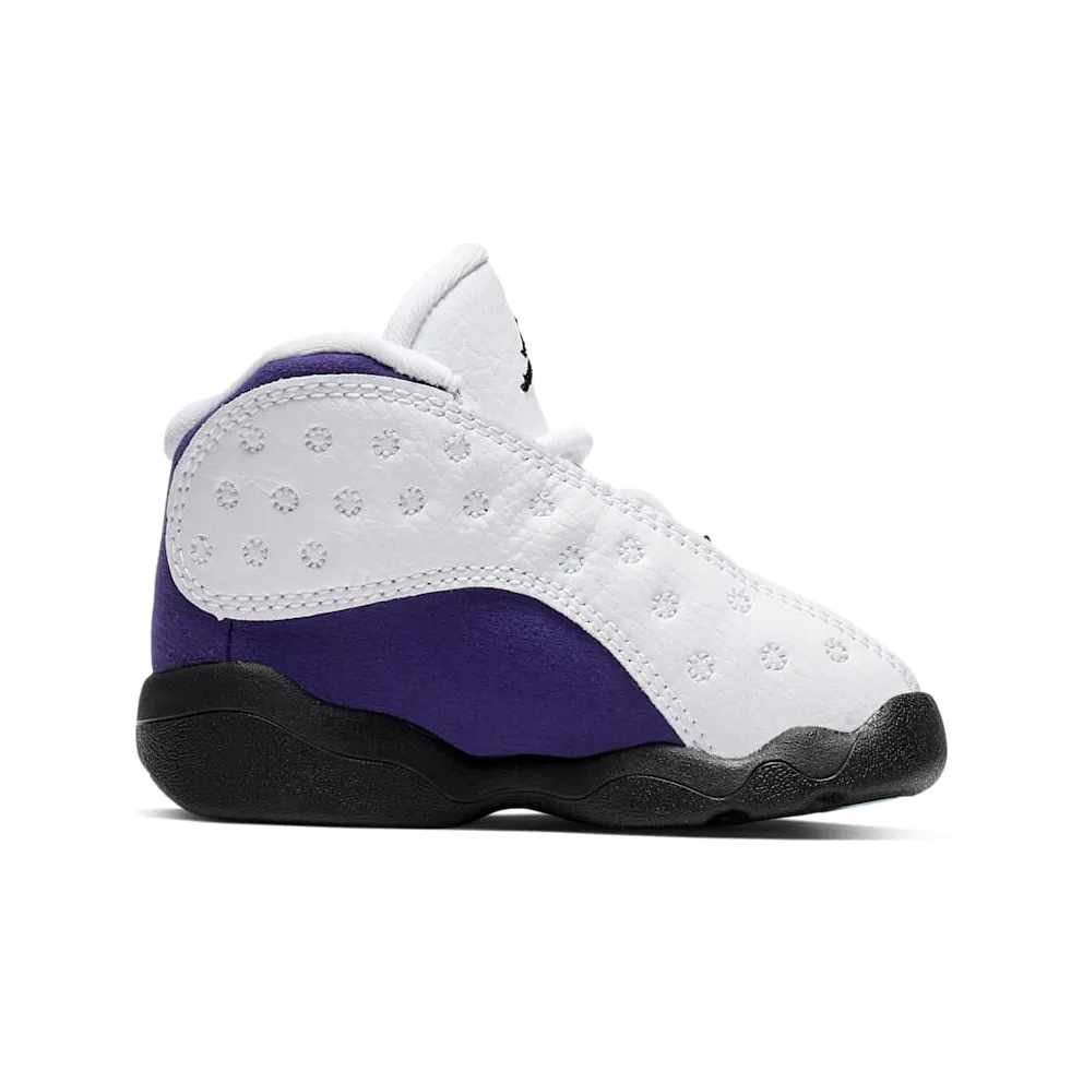 Jordan 13 Retro Lakers (TD) White/Black-Court Purple-University Gold (414581-105)