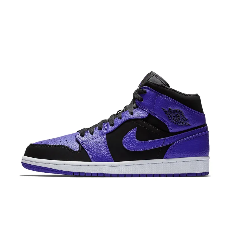 Jordan 1 Mid Black Dark Concord Black/Dark Concord-White (554724-051)