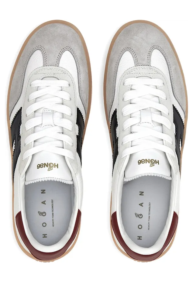Hogan Cool Logo-appliqué Leather “White/Black” (HXM6470FB60U WS826O) (3)