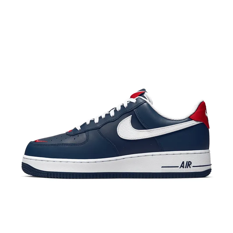 Nike Air Force 1 Low Swoosh Pack Navy Midnight Navy/White-Gym Red (CJ8731-400)