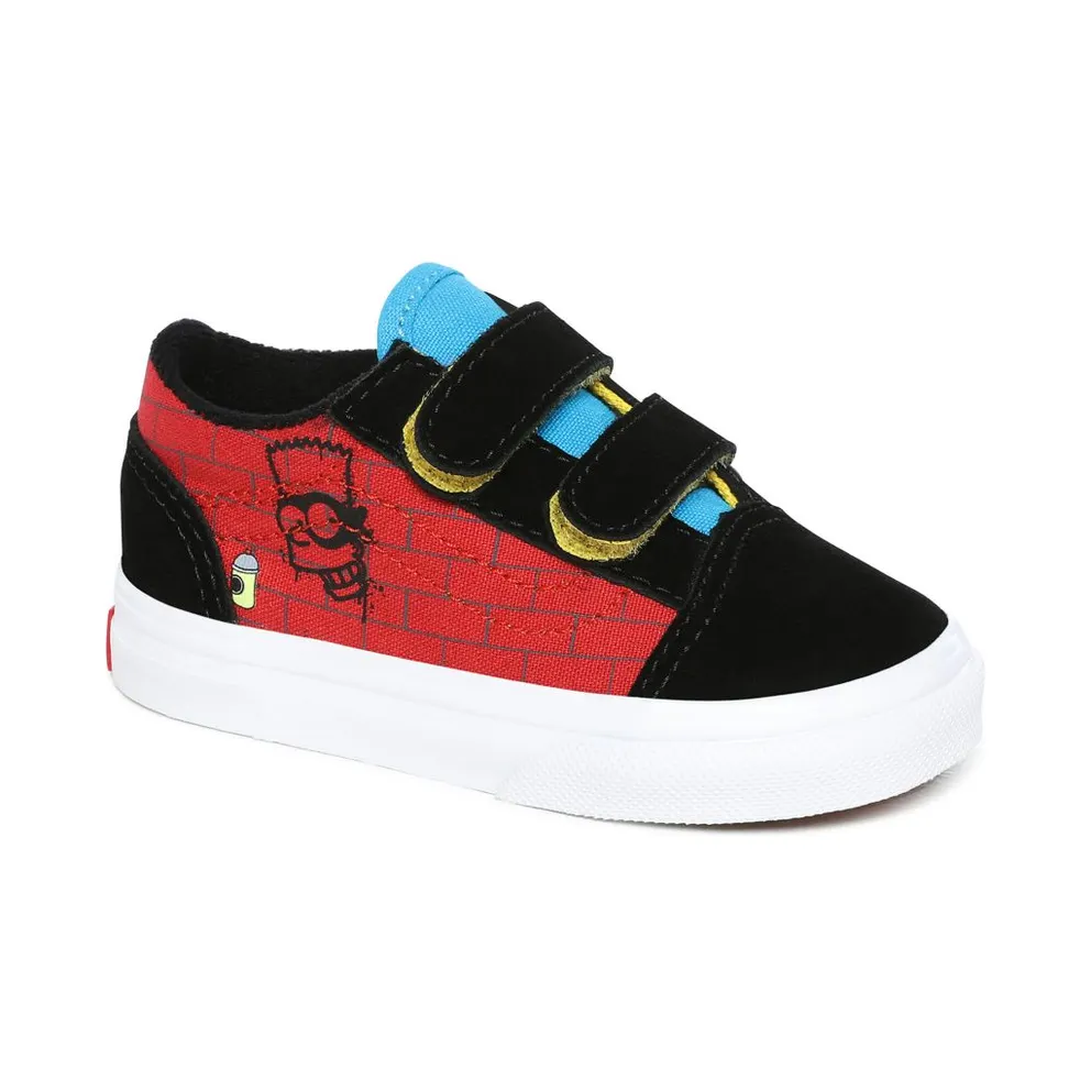 Vans The Simpsons X Vans El Barto Old Skool V Toddler Shoes Red (VN0A38JN17A)