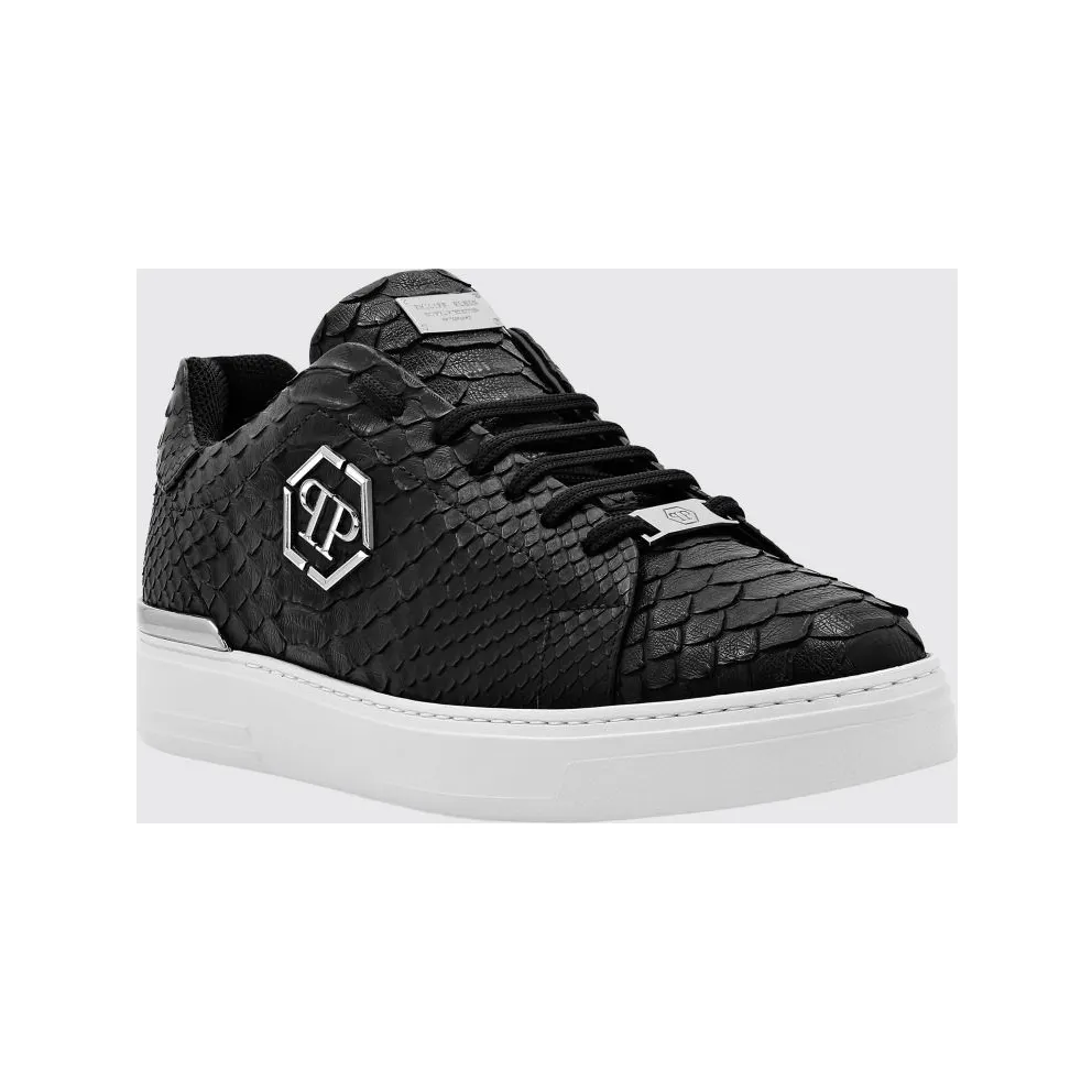 Philipp plein Python Print Leather with Hexagon Black (FAASMSC3155PLE029P02)