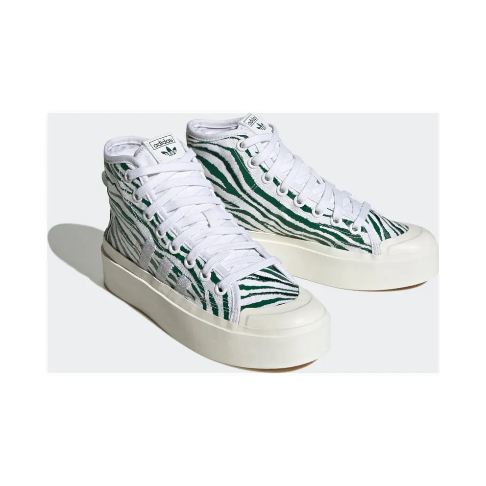 Adidas Nizza Bonega Mid Cloud White / Dark Green / Core White (IG7372)